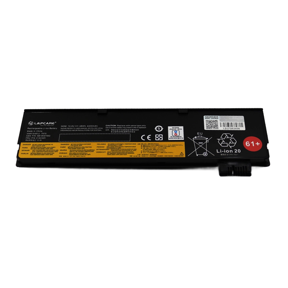 Lapcare Laptop Battery Compatible For Lenovo T470 | T480 External view 4